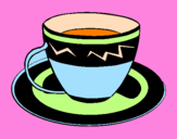 Desenho Taça de café pintado por Aidê
