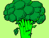 Desenho Brócolos pintado por carol