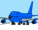 Desenho Avião em pista pintado por igor