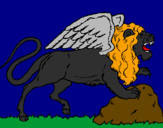 Desenho Leão alado pintado por Starsky 