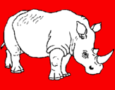Desenho Rinoceronte pintado por nayara