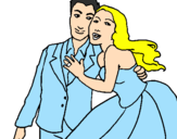Desenho Marido e esposa pintado por gabriela