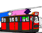 Desenho Eléctrico com passageiros pintado por J0@0 P@ul0