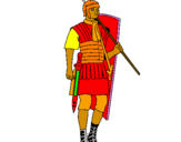 Desenho Soldado romano pintado por Rafael