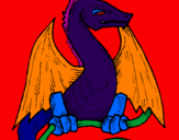 Desenho Dragão  pintado por beatriz carvalho