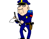 Desenho Polícia a passar multas pintado por gustavo