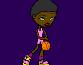 Desenho Jogadora de basquete pintado por naah