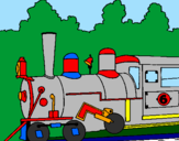Desenho Locomotiva  pintado por carina