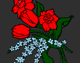 Desenho Ramo de flores pintado por Marcia