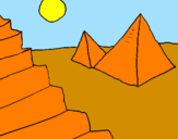 Desenho Pirâmides pintado por Nique
