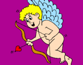Desenho Cupido com grandes asas pintado por jennyhh