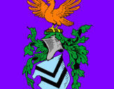 Desenho Escudo de armas e águia pintado por leonardo