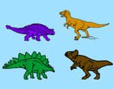 Desenho Dinossauros de terra pintado por ga