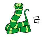 Desenho Serpente pintado por kika