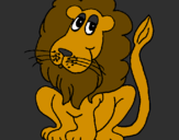 Desenho Leão pintado por joão