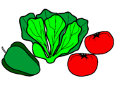 Desenho Verduras pintado por kaline