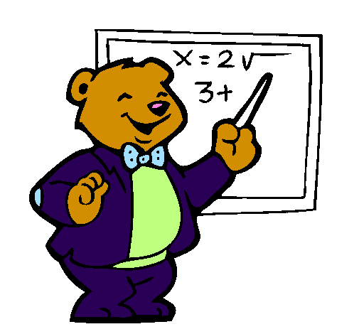 Desenho Professor urso pintado por patrik