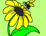 Desenho Margarida com abelha pintado por rayane