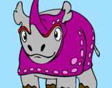 Desenho Rinoceronte pintado por adriana