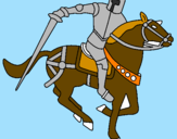 Desenho Cavaleiro a cavalo IV pintado por thiago