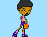 Desenho Jogadora de basquete pintado por Aninhaa