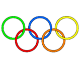 Desenho Argolas dos jogos olimpícos pintado por gonçalo