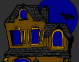 Desenho Casa do mistério pintado por luis