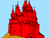 Desenho Castelo medieval pintado por margarida