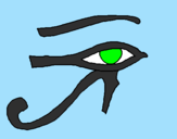 Desenho Olho de hórus pintado por josh