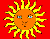 Desenho Sol pintado por maraleo