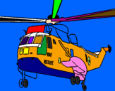 Desenho Helicoptero de resgate pintado por Thiago Henrique