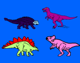 Desenho Dinossauros de terra pintado por Eduardo