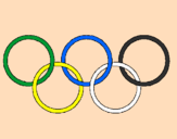 Desenho Argolas dos jogos olimpícos pintado por andrezza cristina