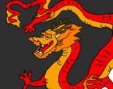 Desenho Dragão chinês pintado por dragon
