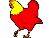 Desenho Galinha pintado por galinna vermelha