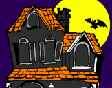 Desenho Casa do mistério pintado por felipe