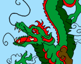 Desenho Dragão japonês pintado por ygor cezar