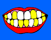 Desenho Boca e dentes pintado por Leandro