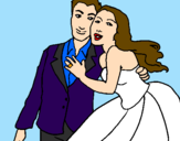 Desenho Marido e esposa pintado por Gabriele