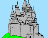 Desenho Castelo medieval pintado por carolina lopes 
