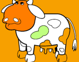 Desenho Vaca pensativa pintado por Fátima