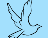 Desenho Pomba da paz a voar pintado por andrezza cristina