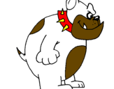 Desenho Bulldog inglês pintado por Starsky 