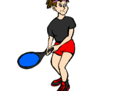 Desenho Rapariga tenista pintado por FRED