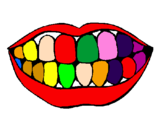 Desenho Boca e dentes pintado por uybvcsahkuygcxupoiuyree