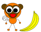 Desenho Macaco 2 pintado por ana palhais