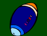 Desenho Bola de futebol americano pintado por GIULIA