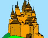 Desenho Castelo medieval pintado por Ana