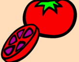 Desenho Tomate pintado por manu