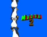 Desenho Madagascar 2 Pingüinos pintado por adam